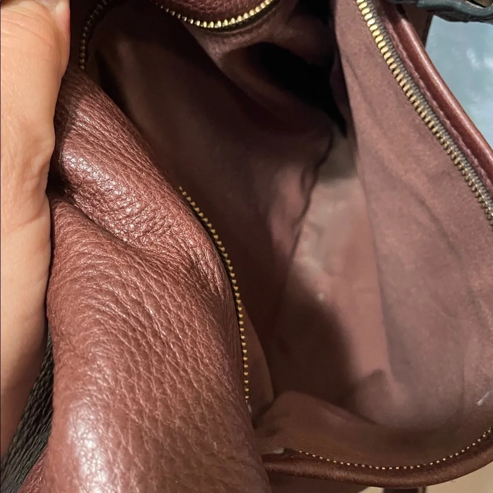 Fossil Preston Brown Pebbled Leather Messenger Bag